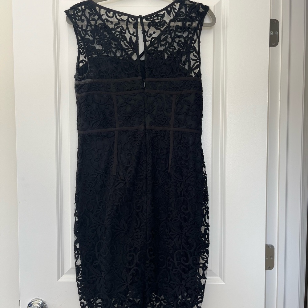 Adrianna Papell Black Lace Mini Dress